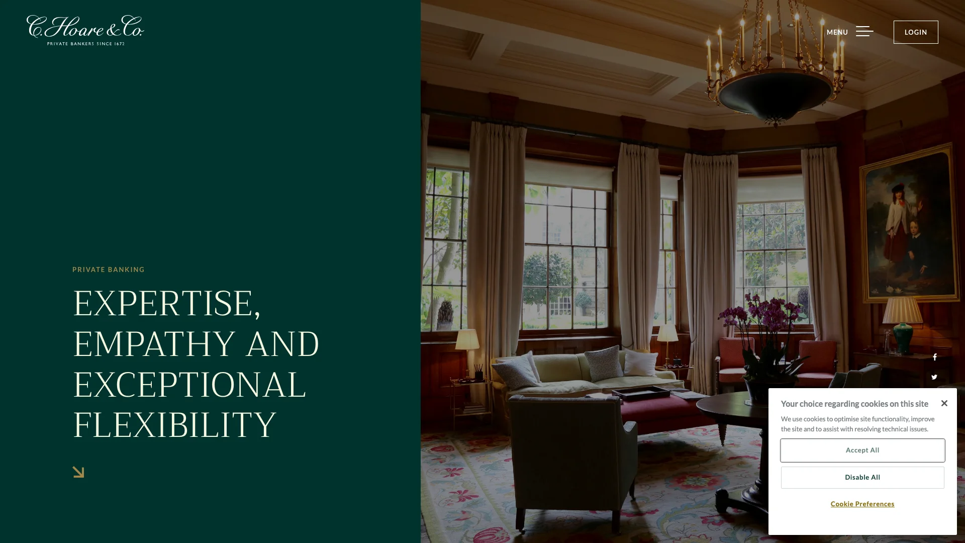 Hoares Bank Desktop View